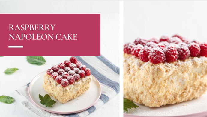 Raspberry Napoleon Cake