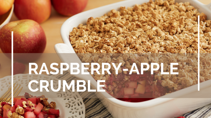 Vegan Dessert: Raspberry-Apple Crumble