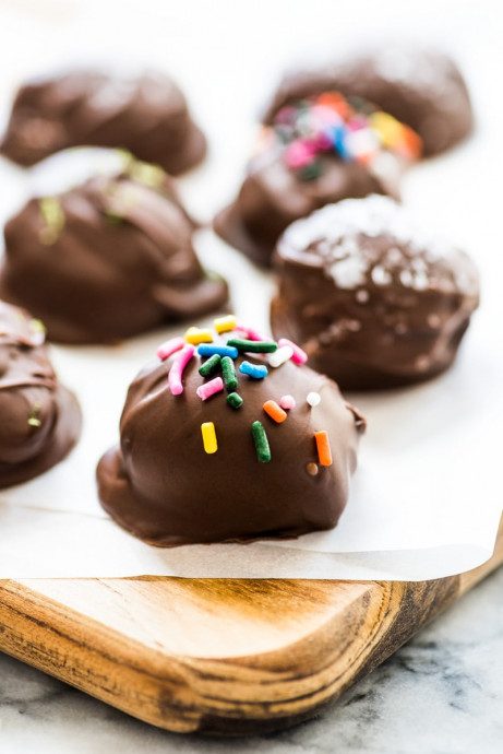 Chocolate Covered Almond Butter Balls