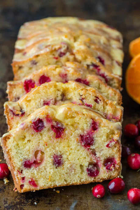 Cranberry Bread with Orange Glaze