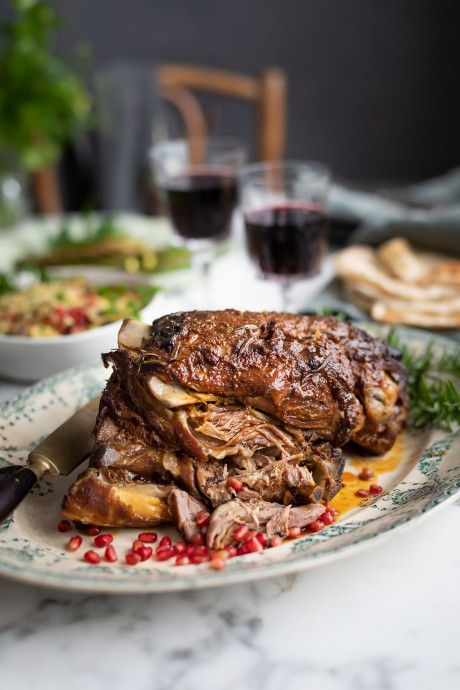 The Best Slow-Roasted Shoulder of Lamb with Harissa & Garlic