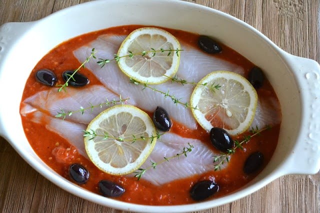 Baked Sole in Fresh Tomato Sauce