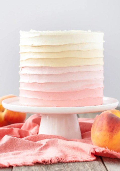 Ombre Peach Cake