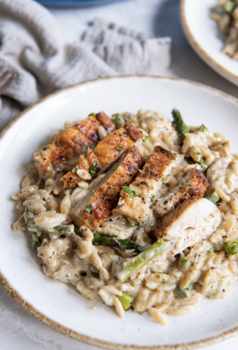 Chicken and Asparagus Orzo