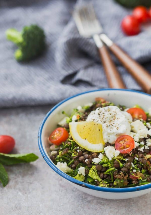 Broccoli Tabbouleh with Lentils