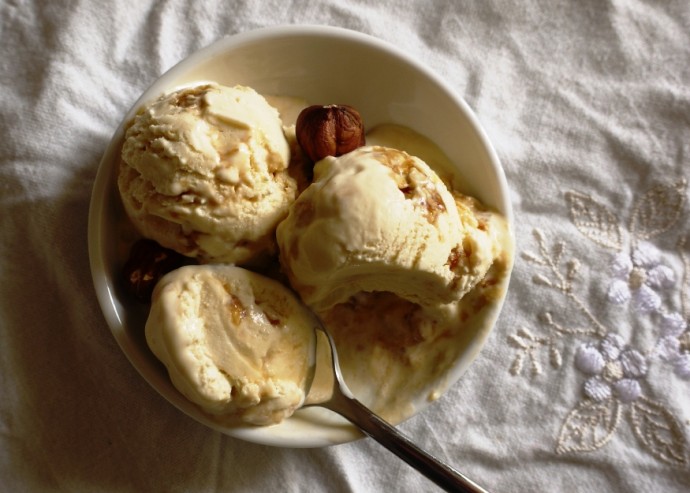 Hazelnut Praline Ice Cream