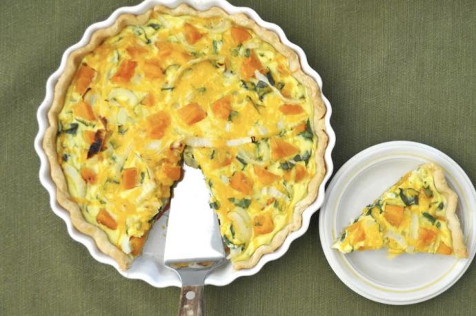 Fall Quiche With Roasted Butternut Squash