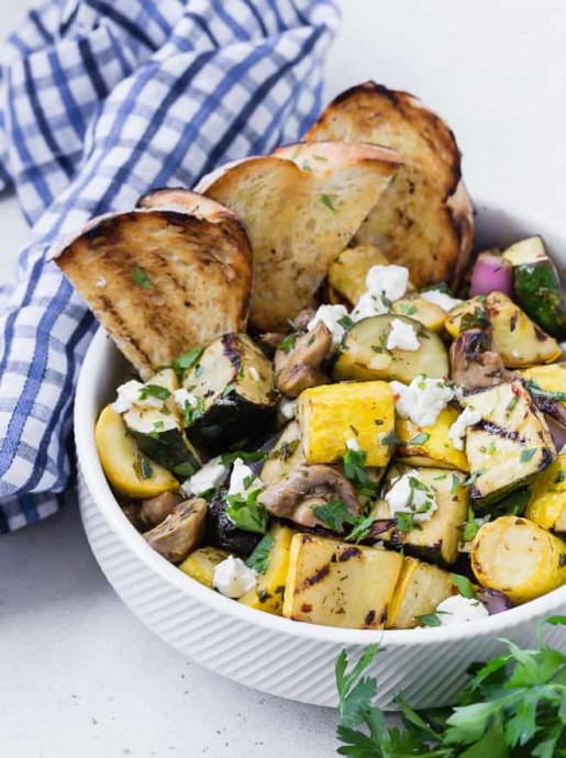 Grilled Vegetable Salad With Goat Cheese