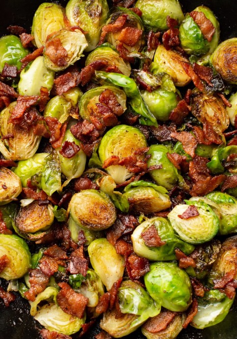 Easy Brussels Sprouts and Bacon