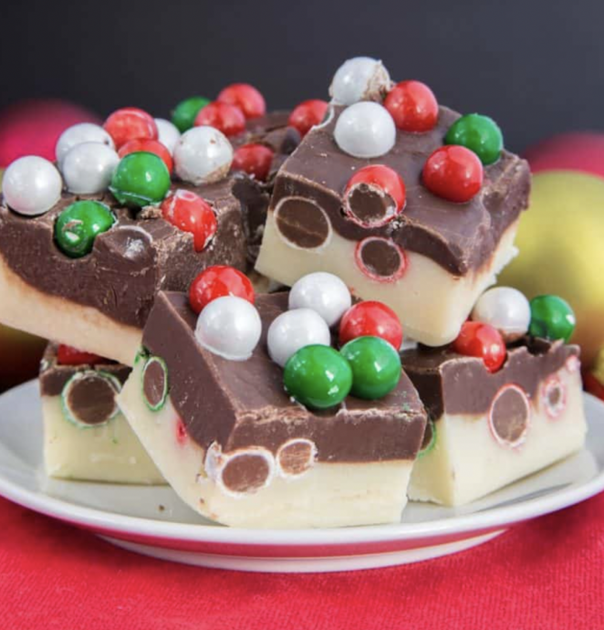 Five-Ingredient Double Chocolate Christmas Fudge
