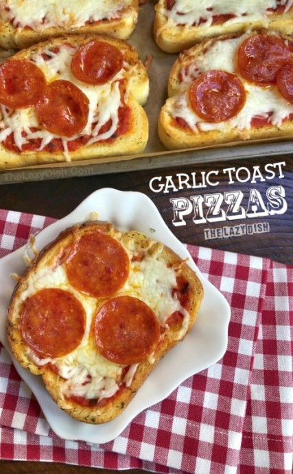 Quick & Easy Mini Garlic Toast Pizzas