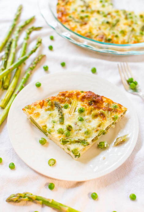 Asparagus, Peas, and Smoked Gouda Frittata