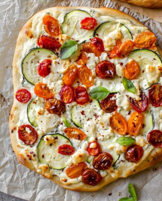 Zucchini & Herbed Ricotta Flatbread