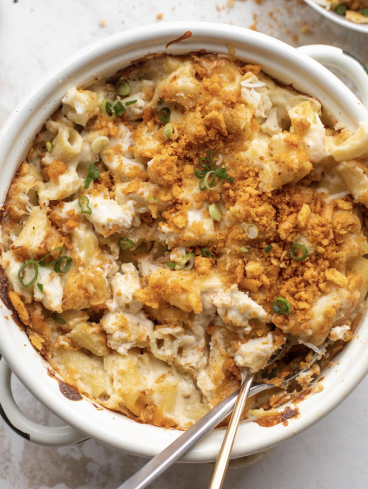 Buttery Old Bay Crab Mac And Cheese