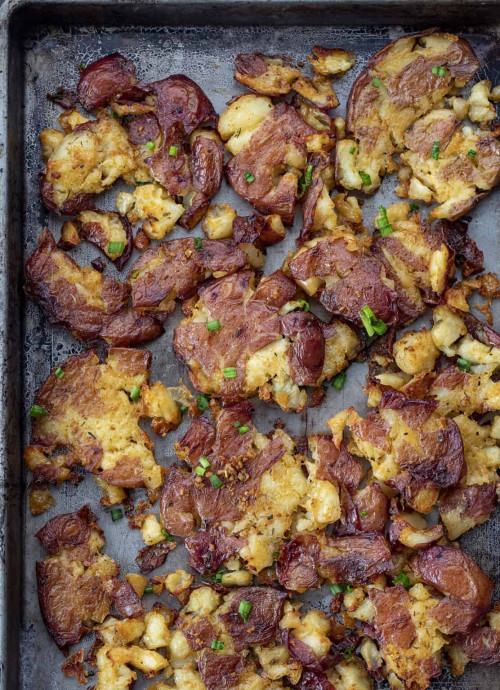 Garlic Cajun Smashed Potatoes