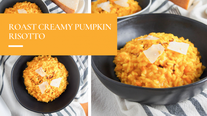 Oven Roasted Creamy Pumpkin Risotto