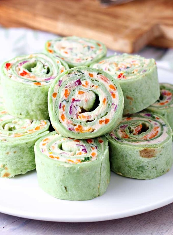 Ranch Veggie Pinwheels — Recipes