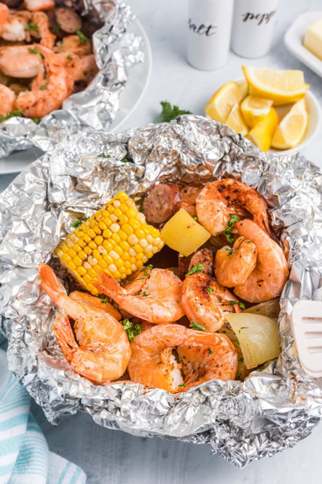 Grilled Shrimp Packets