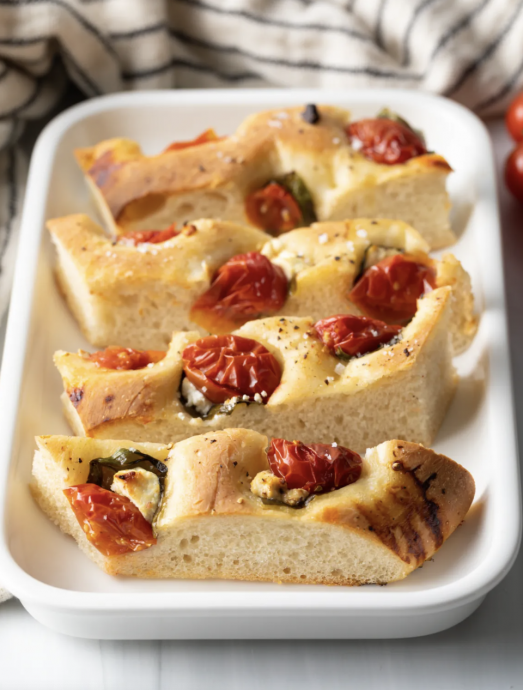 Tomato Basil Focaccia Bread