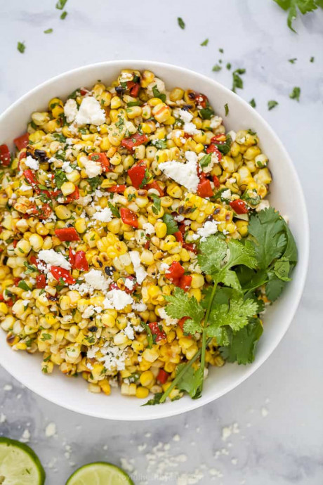 Chili Lime Grilled Corn Salad