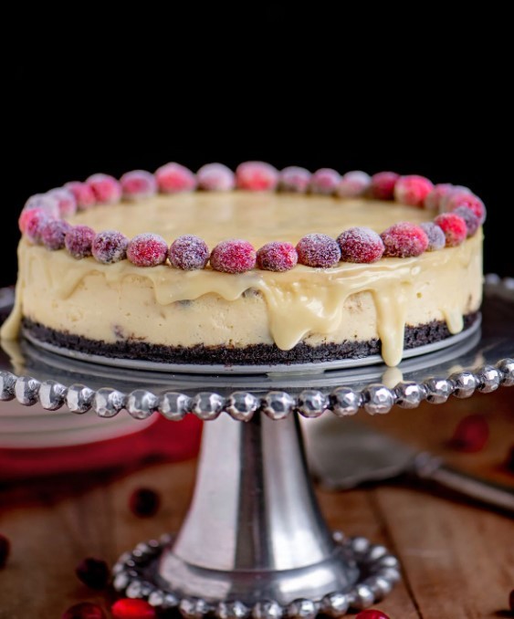 White Chocolate Cranberry Cheesecake