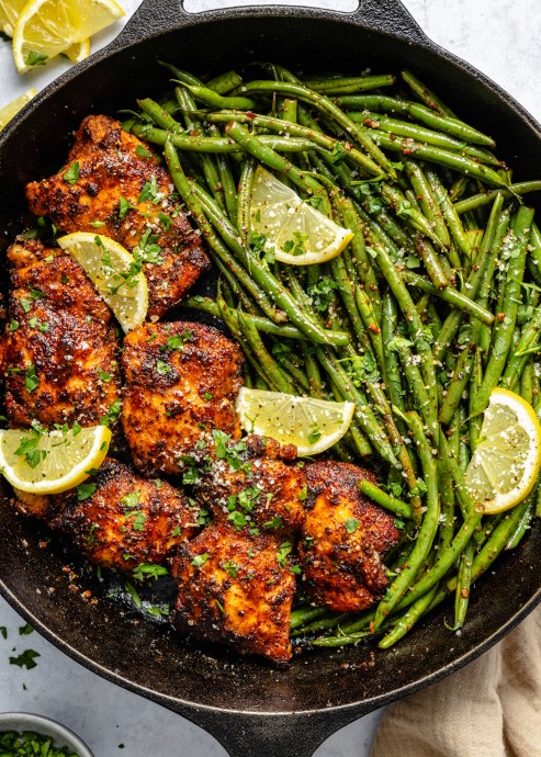 Skillet Chicken and Green Beans Skillet Chicken and Green Beans