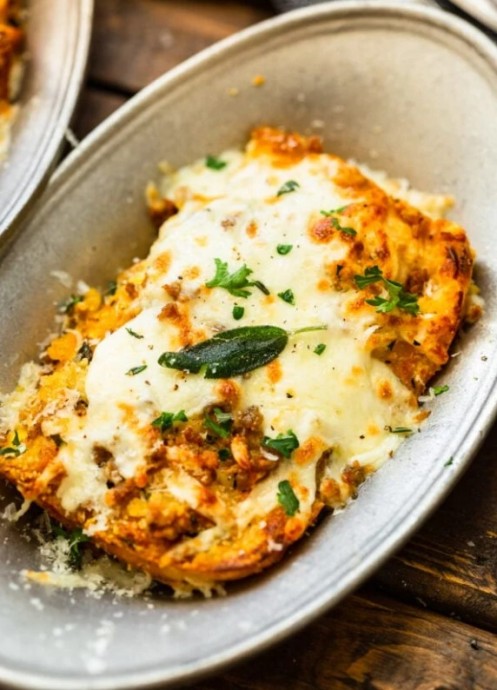 Browned Butter Pork and Butternut Squash Lasagna