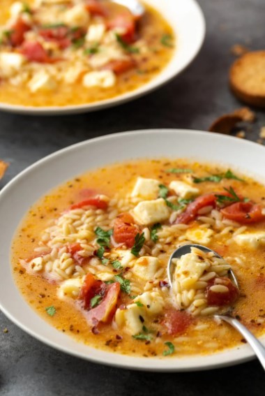 Greek Tomato Feta Soup