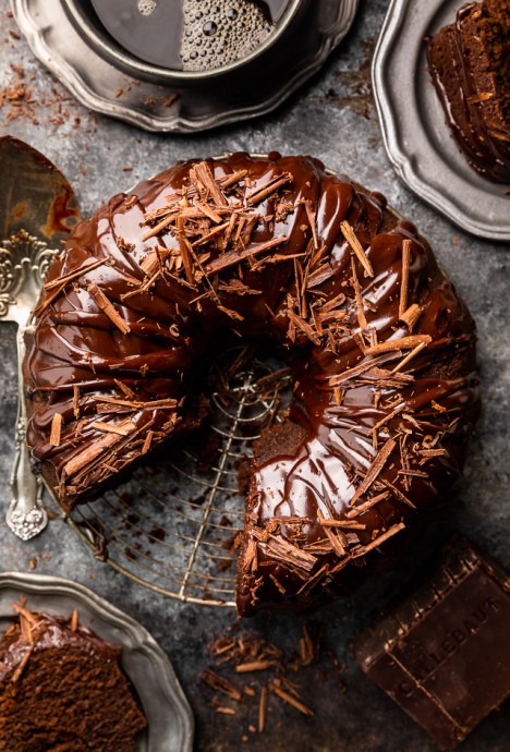 Chocolate Bundt Cake with Chocolate Ganache