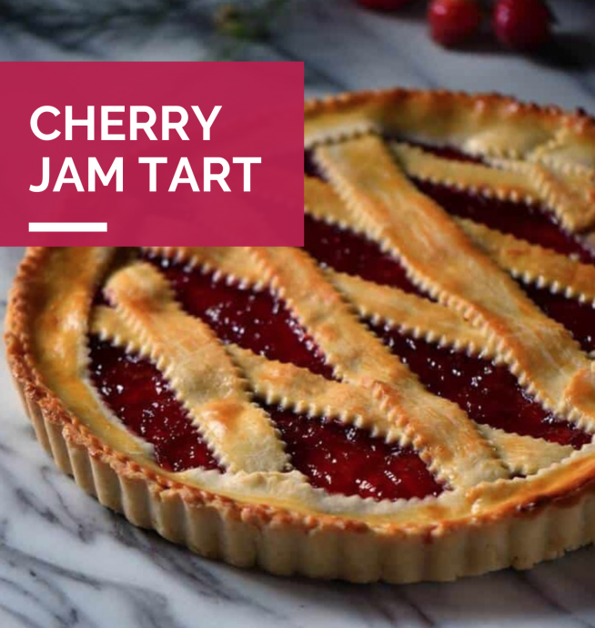 Cherry Jam Tart + Sweet Pastry Recipe for Pies and Tarts