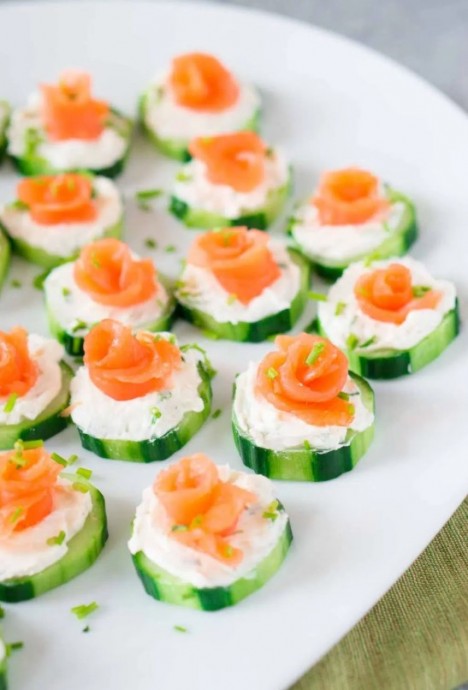 Smoked Salmon Cucumber Bites Smoked Salmon Cucumber Bites