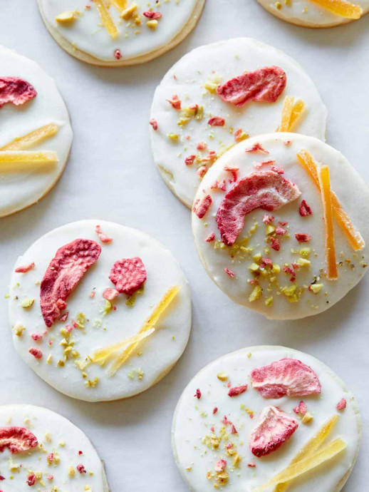 White Chocolate Dipped Butter Cookies
