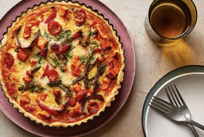 Classic Roasted Vegetable Quiche