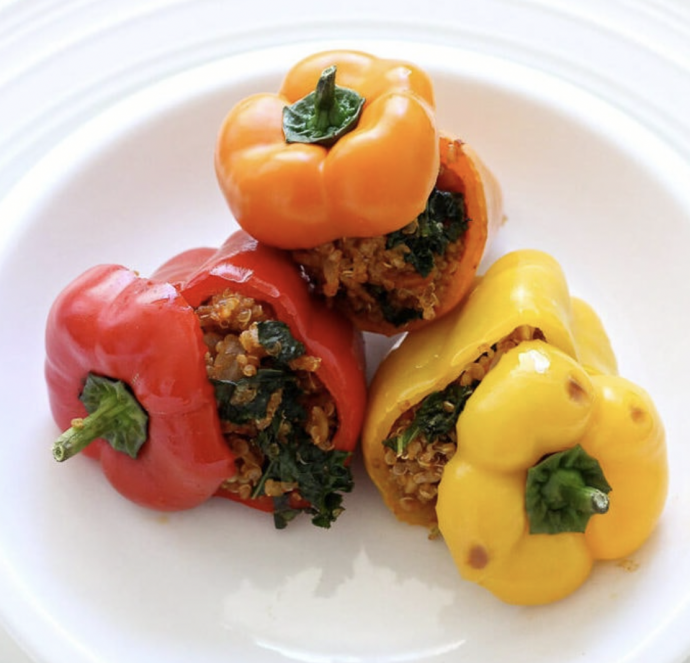 Quinoa & Turkey Stuffed Mini Peppers