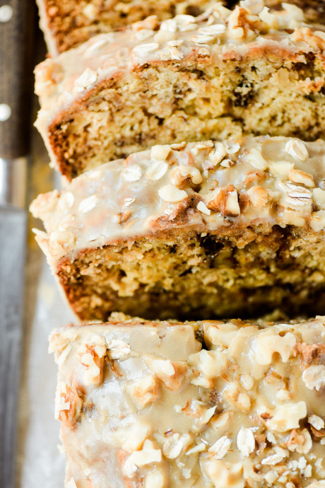 Maple Oat Nut Banana Bread