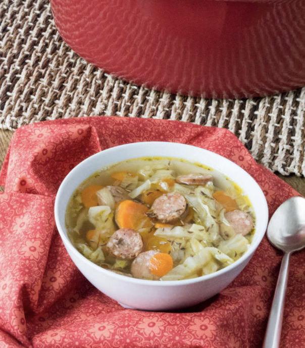 Slow Cooker Cabbage Soup with Sausage