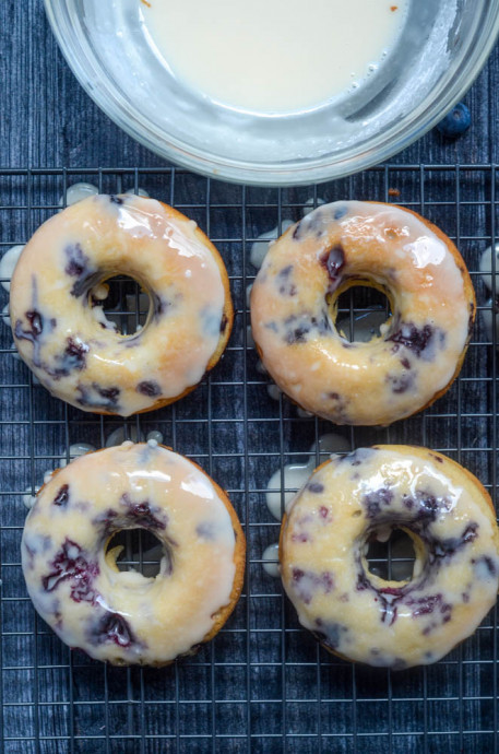 Fresh Baked Blueberry Donuts