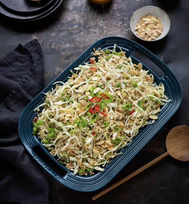 Crispy noodle slaw with a soy, honey & ginger dressing