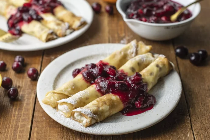 Very Merry Cranberry Christmas Crepes