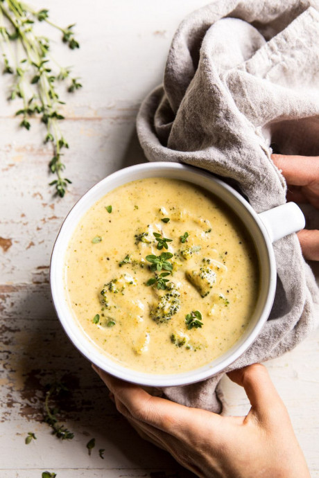 Instant Pot Broccoli Cheddar and Zucchini Soup