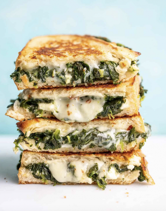 Spinach and Feta Grilled Cheese