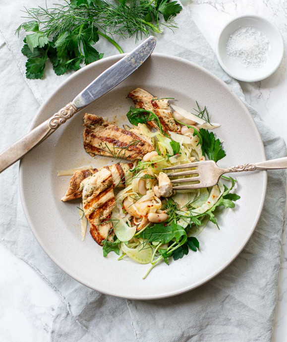 Buttermilk Chicken Breast with Fennel Salad