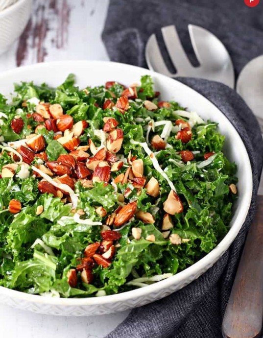 Kale Crunch Salad With Salty Almonds