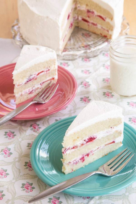 Strawberries and Cream Gluten Free Cake Recipe