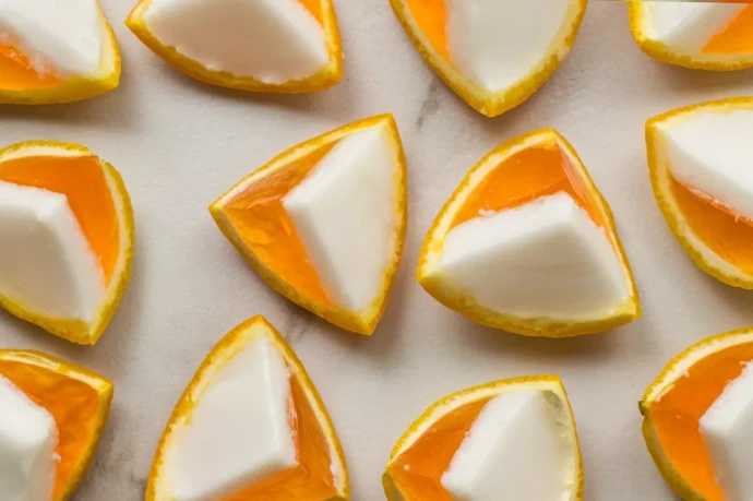 Candy Corn Orange Jello Shots