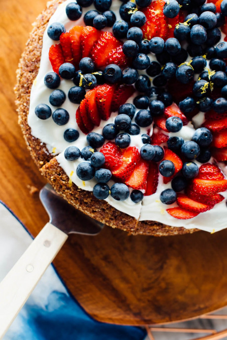Gluten-Free Almond Cake with Berries on Top