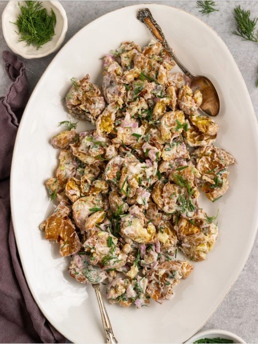 Crispy Smashed Potato Salad