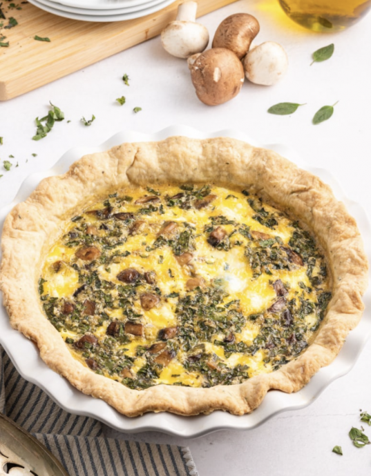 Mushroom and Goat Cheese Quiche