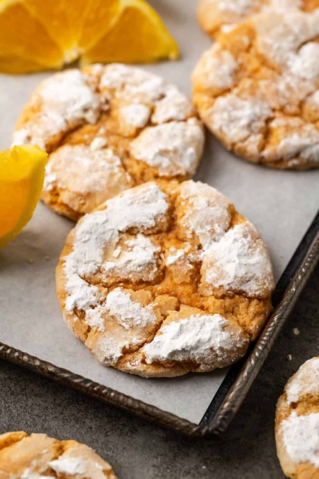 Orange Crinkle Cookies