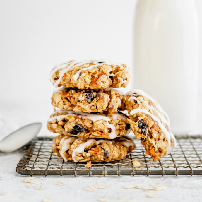 Healthy Carrot Cake Cookies (dairy free!)